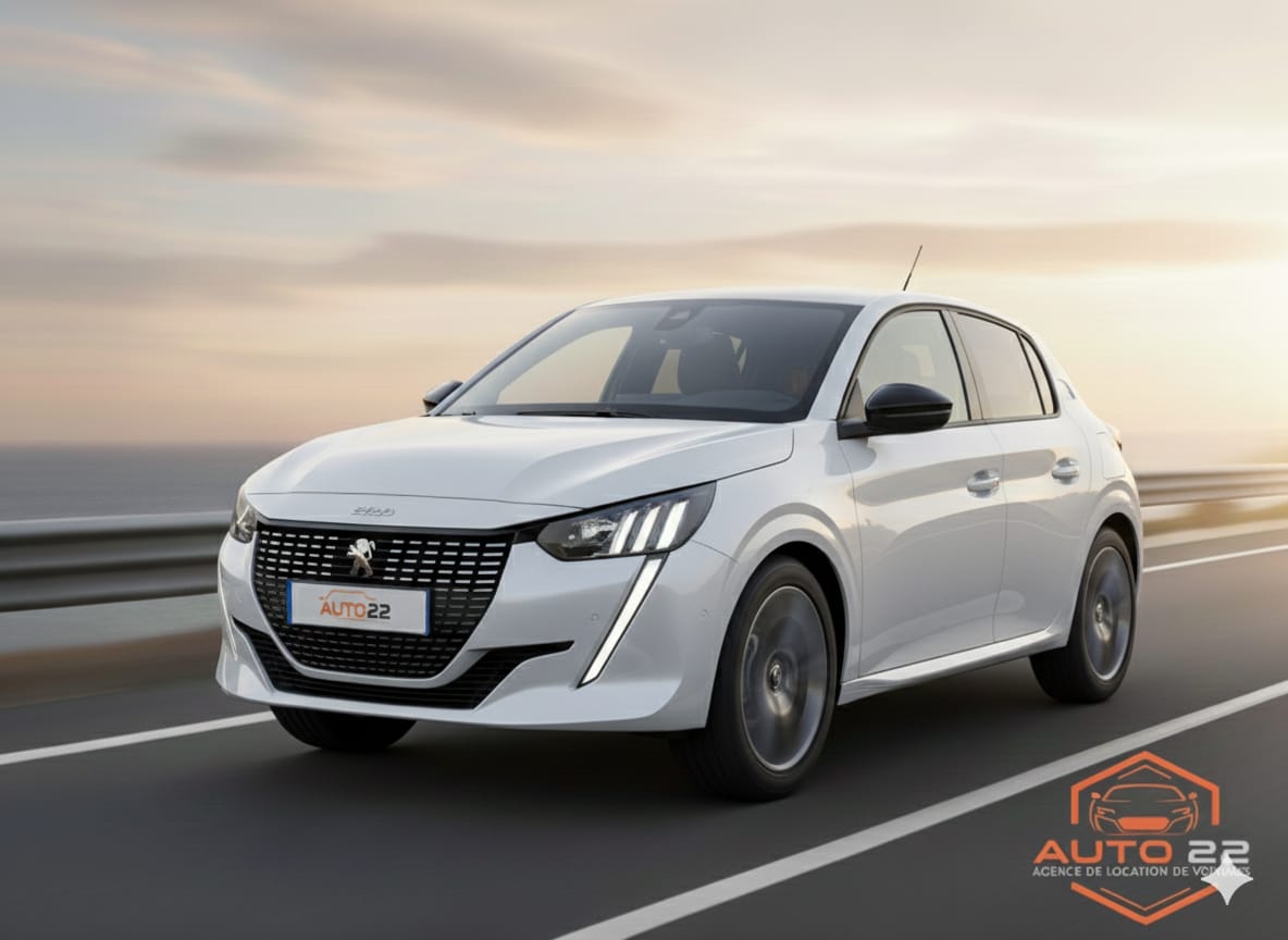 Peugeot 208 à louer à Agadir - Auto 22 | Voiture compacte pas chère